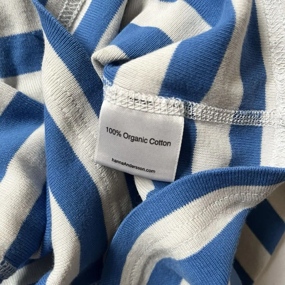 Hanna Andersson Star Wars R2-D2 Pajamas Top Bottom 10/140 Stripe Blue Organic